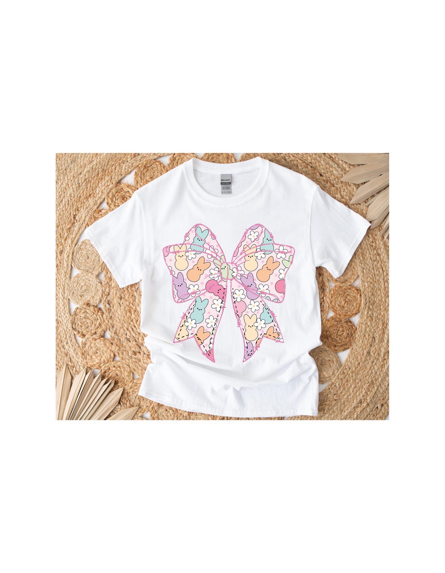 Peeps Bunny Easter Bow Graphic Tee