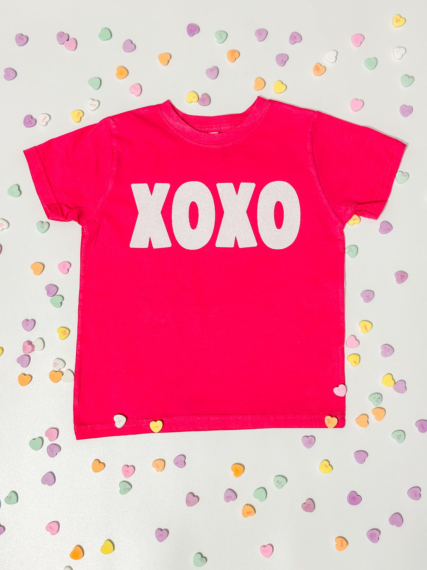 XOXO White Glitter Vinyl