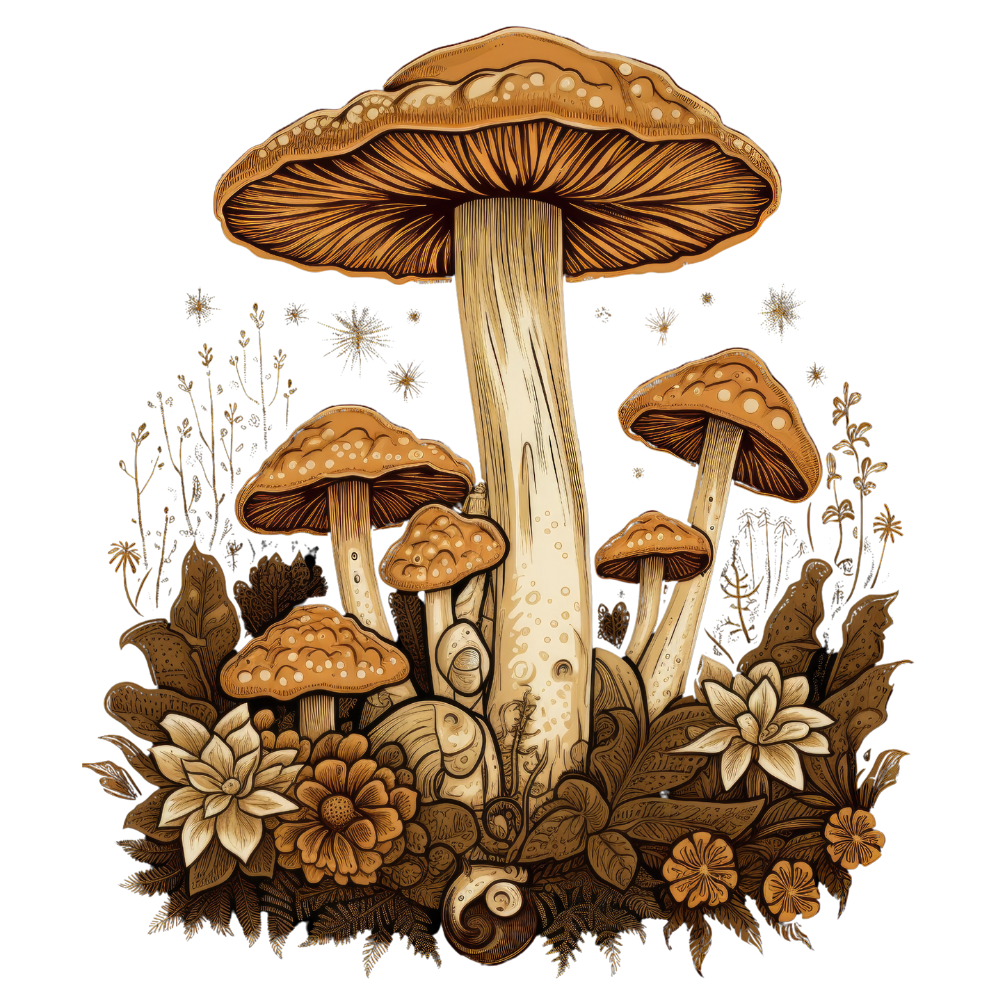Forrest Mushrooms Glass Tumbler