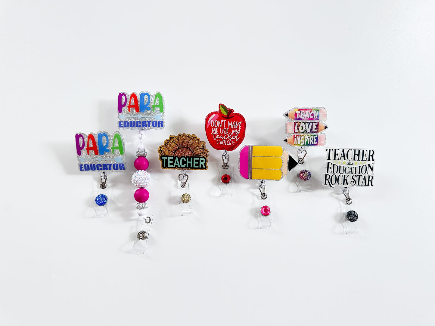 Teacher/School Badge Reels w/out Beads