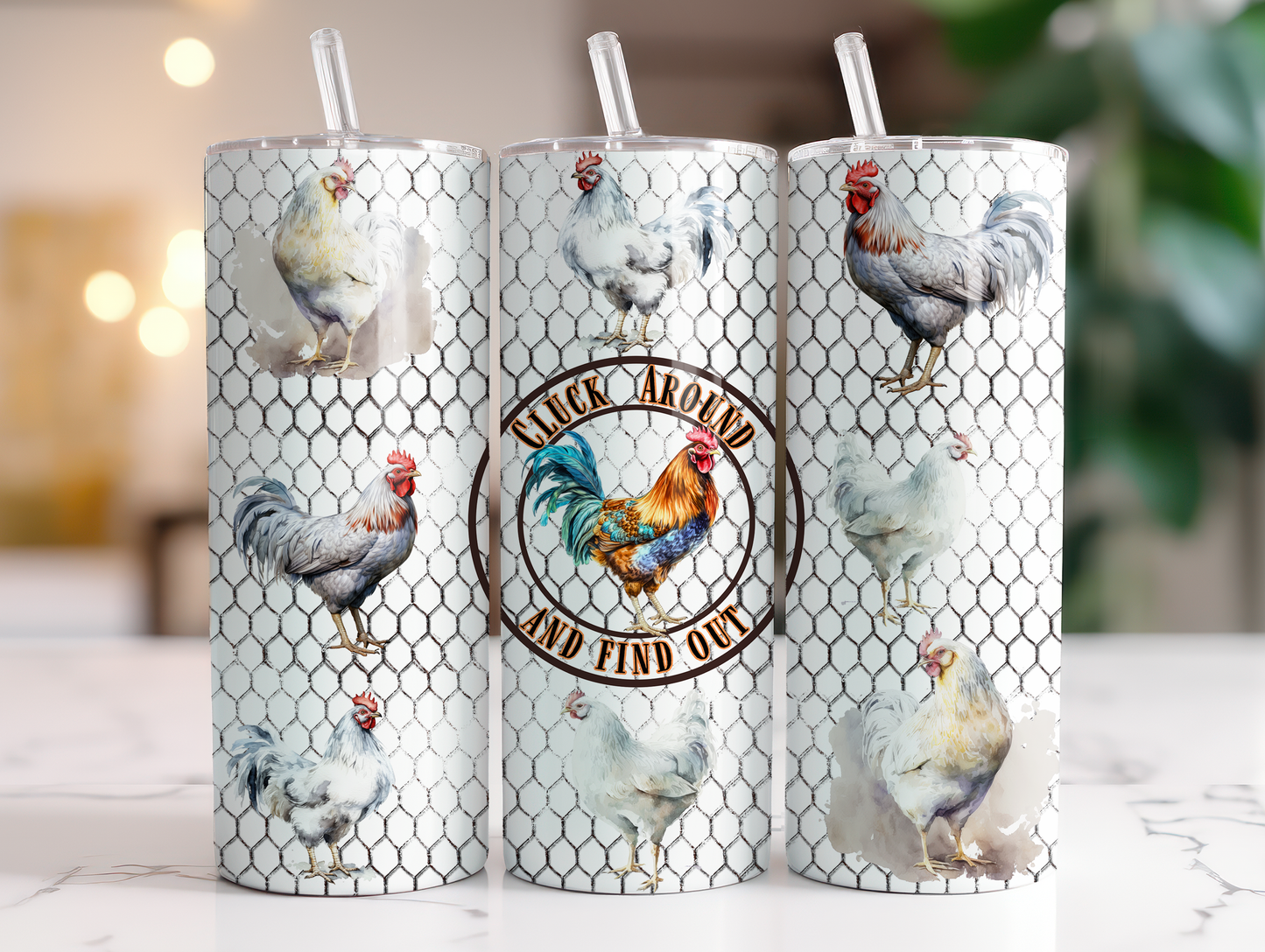 Cluck Around Stainless Steel Tumbler