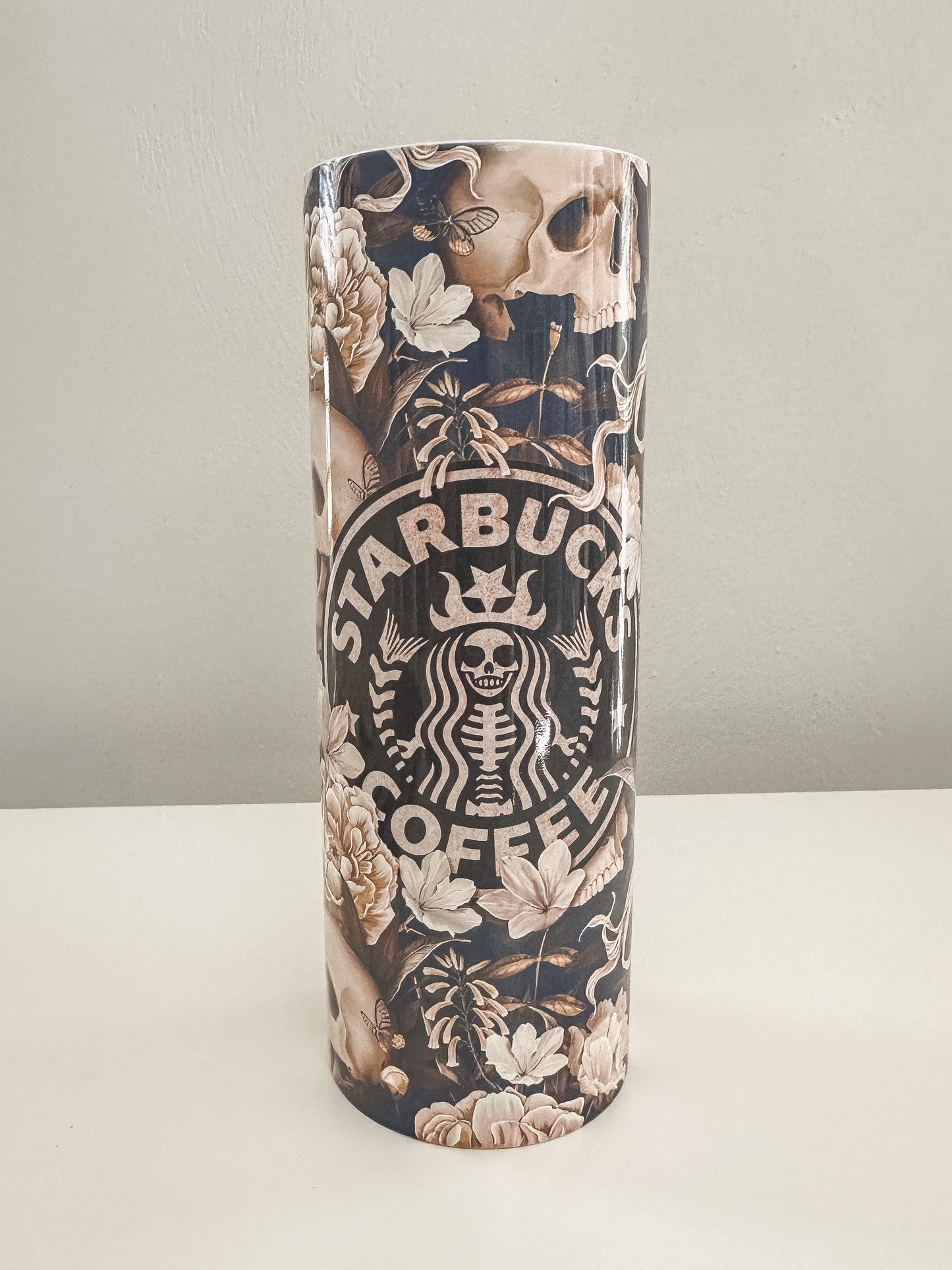 Coffee & Skull Stainless Steel Tumbler