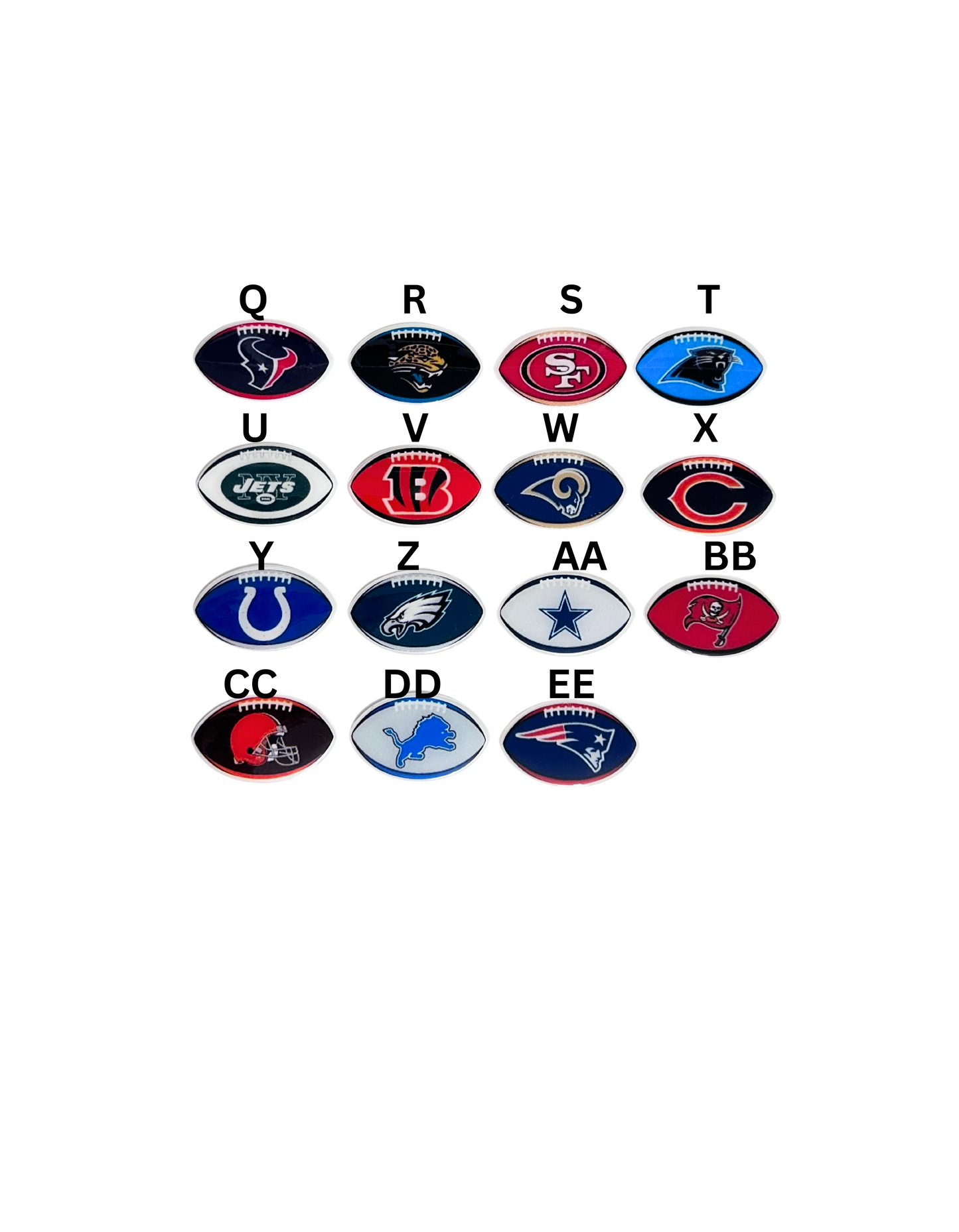 Football Beadless Retractable Badge Reels