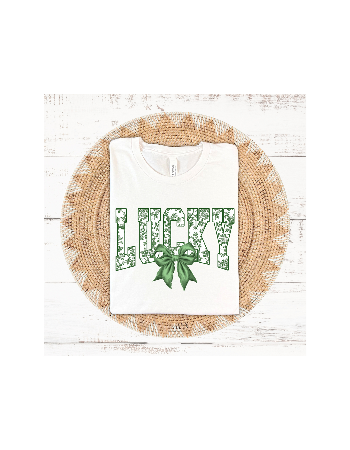 Foral Lucky Bow Adult Graphic Sweatshirt T-Shirt