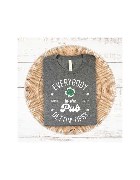 Everybody In The Pub Adult Graphic Tee