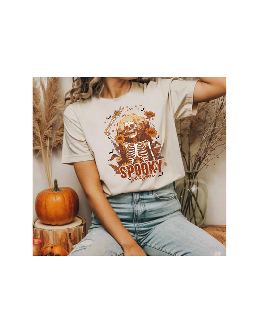 Spooky Season Skeleton Graphic Tee