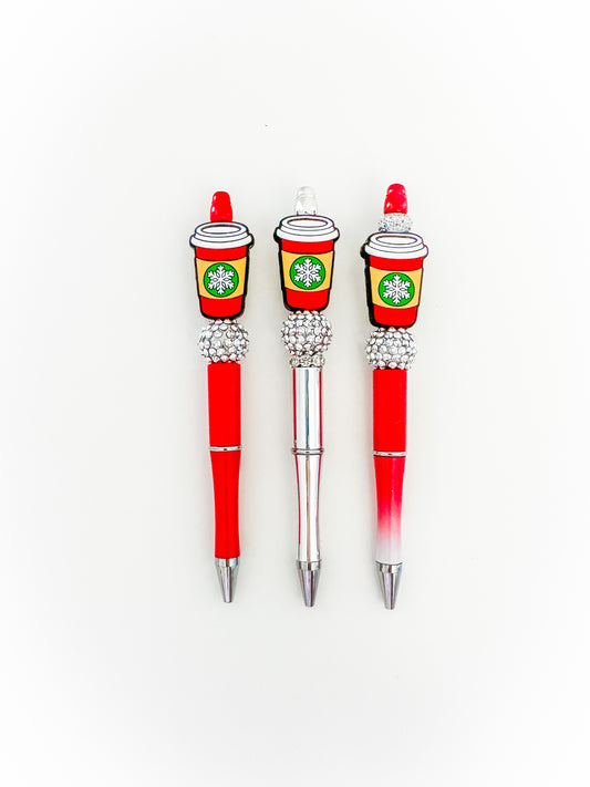 Holiday Beaded Pens Coffee