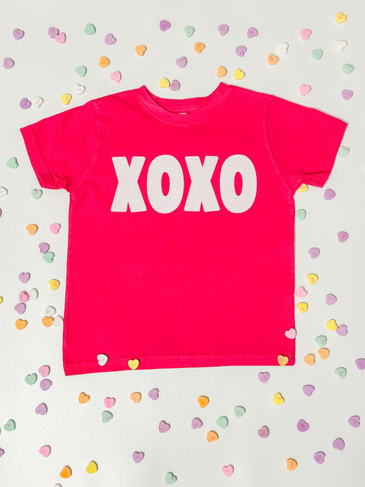 XOXO White Glitter Vinyl