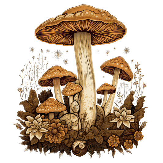 Forrest Mushrooms Glass Tumbler