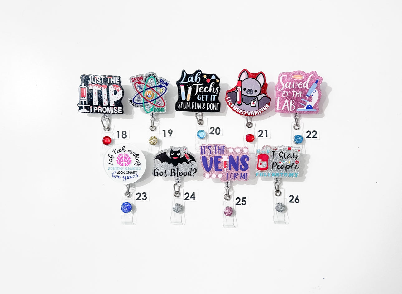 Phlebotomy Retractable Badge Reels