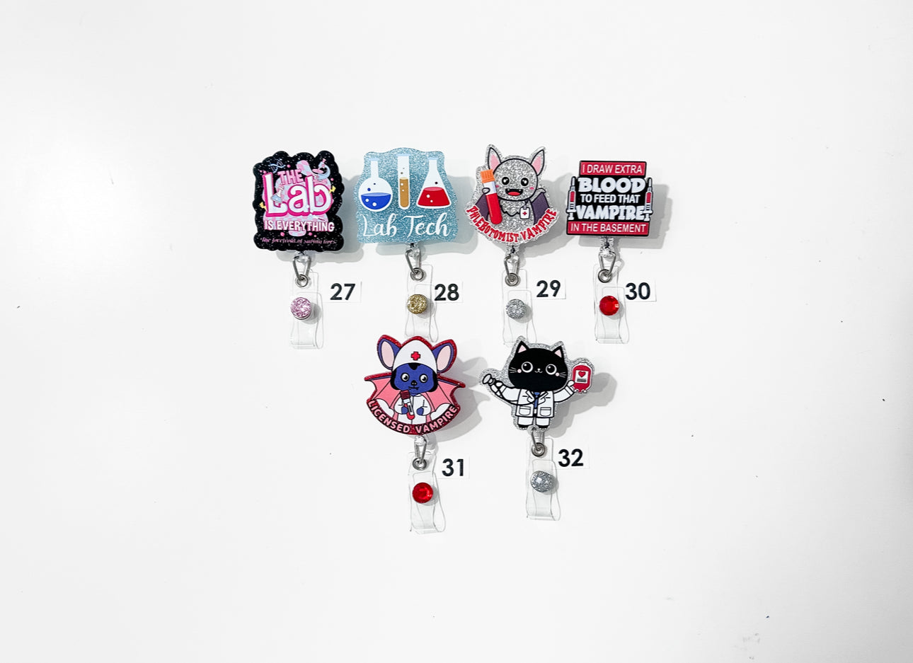 Phlebotomy Retractable Badge Reels