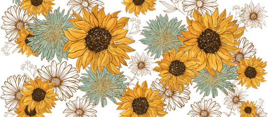 Sunflower & Daisy's Glass Tumbler